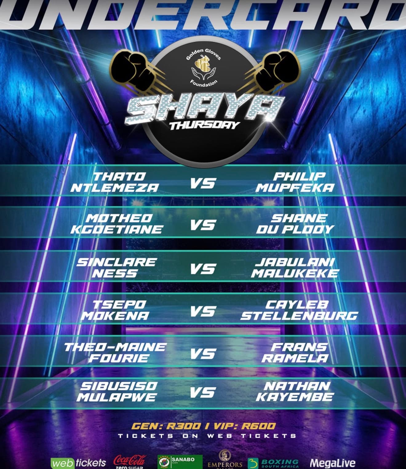 Shaya Thursday Heritage Day Undercard
