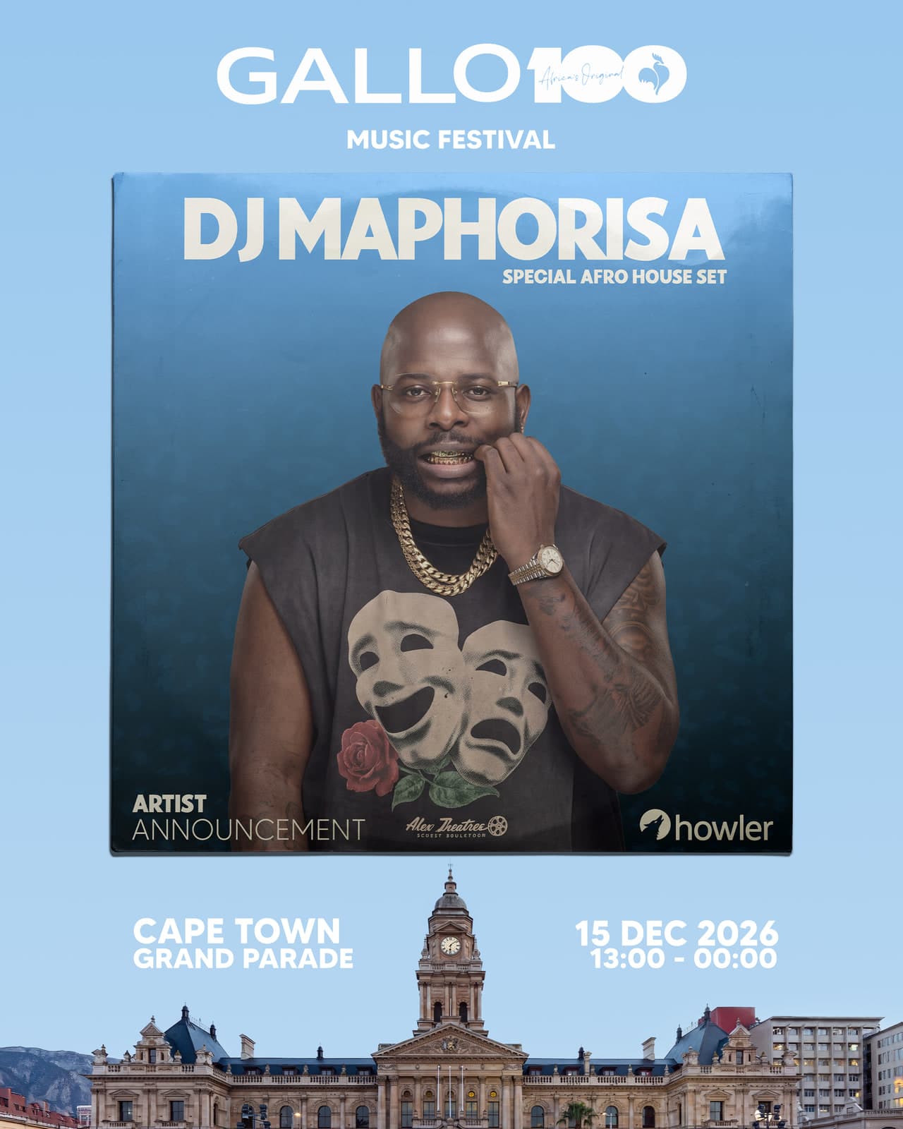 DJ MAPHORISA TO BRING A SPECIAL AFRO HOUSE SET TO GALLO 100 THE SOUND OF A CENTURY