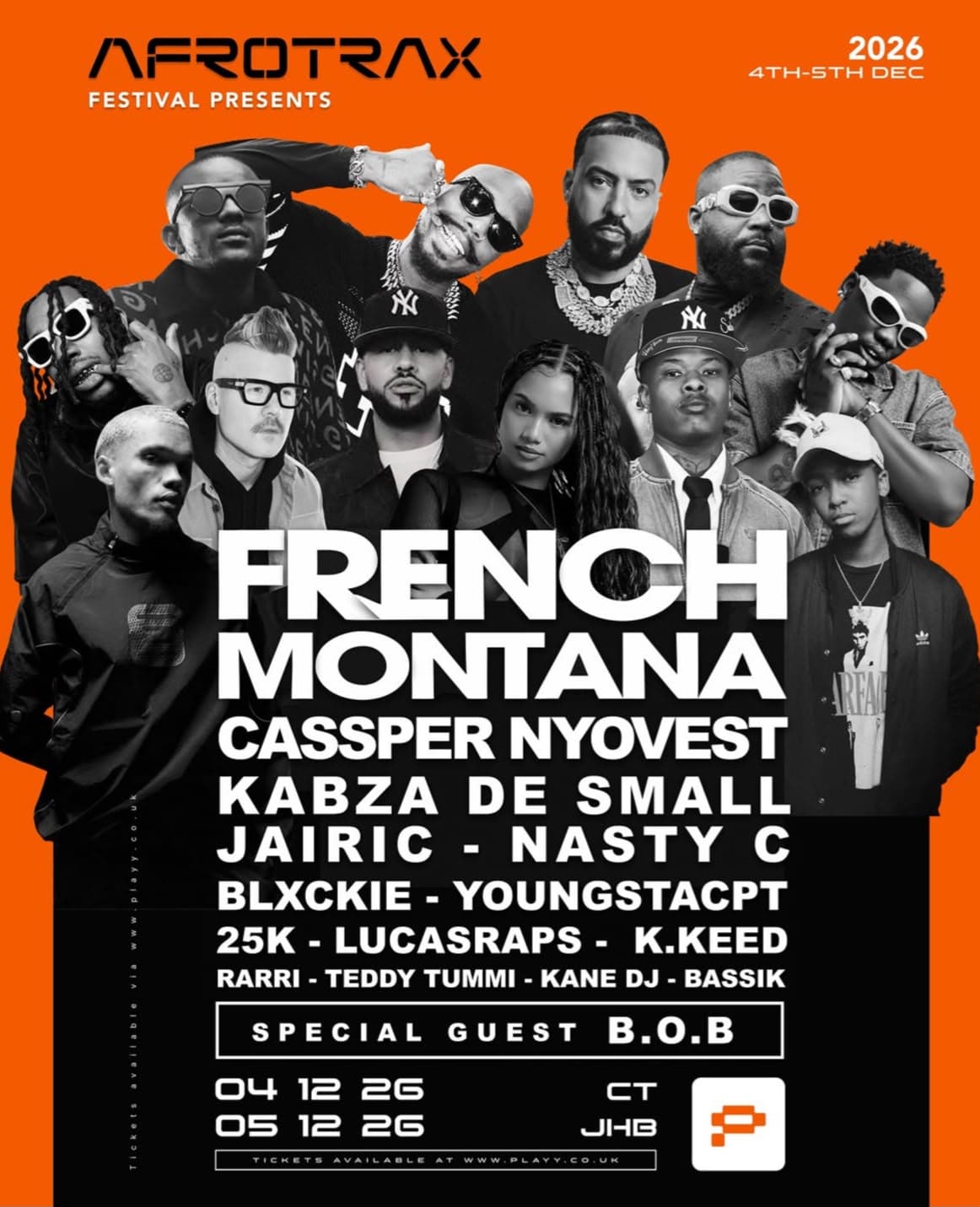 GLOBAL HIP-HOP SUPERSTAR FRENCH MONTANA TO HEADLINE LANDMARK JOHANNESBURG AND CAPE TOWN EVENTS, WITH AMERICAN RAP ICON B.O.B  JOINING THE LINE-UP AS SPECIAL GUEST.
