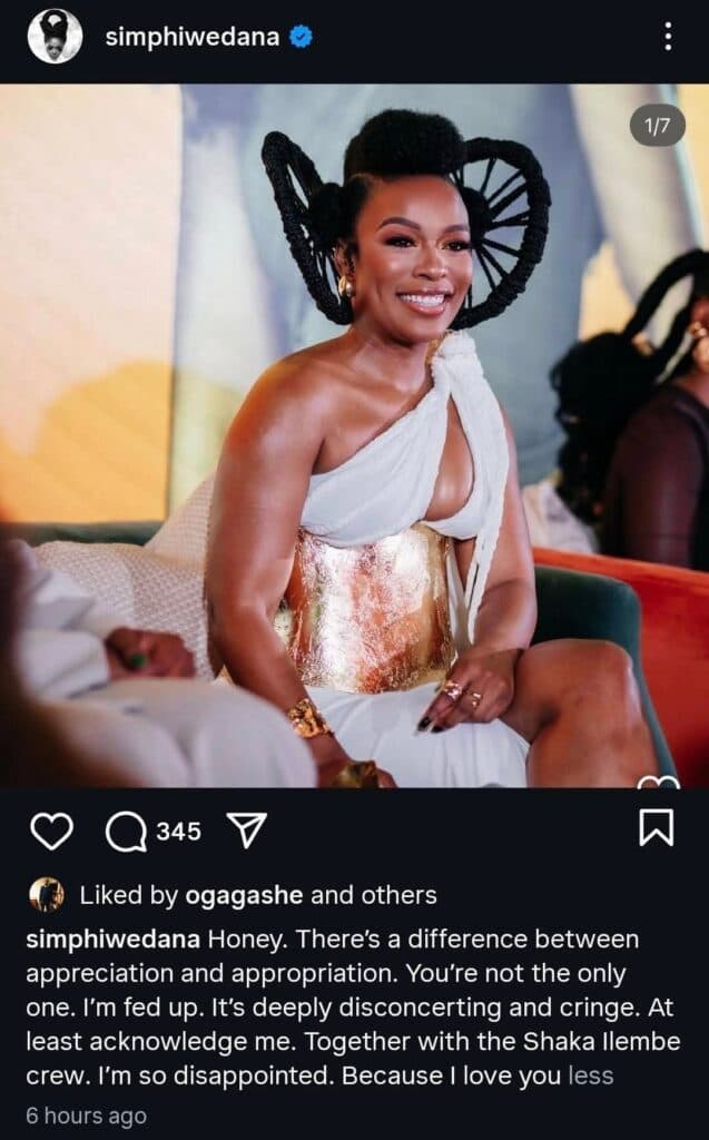 Simphiwe Dana Slams Nomzamo Mbatha and Shaka iLembe for ‘Stealing’ Her Look