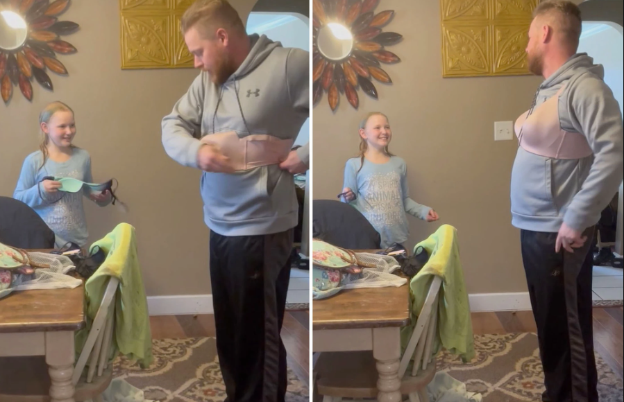Viral video: Dad teaches daughter ‘smart’ way to put on bra [viral video]