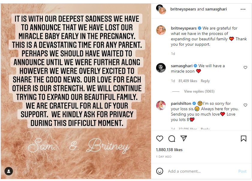 Britney Spears announces miscarriage!, EntertainmentSA News South Africa