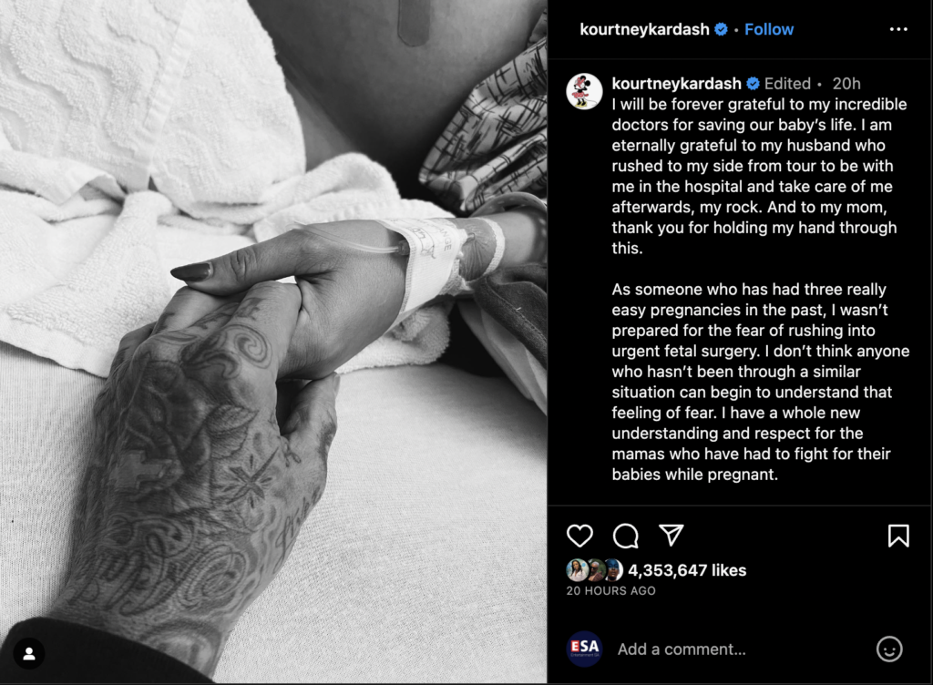 “Forever grateful”: Kourtney Kardashian thanks doctors for saving baby boy’s life, EntertainmentSA News South Africa