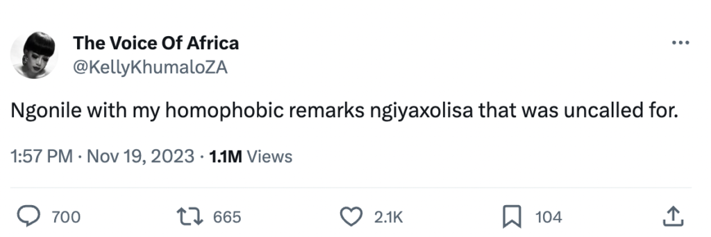 Kelly Khumalo apologises for rant on X, EntertainmentSA News South Africa