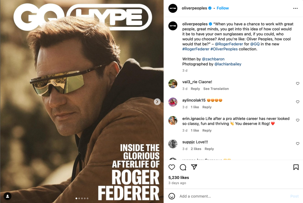 Roger Federer Serving Up Style with Tennis-Inspired Sunglasses Collection, EntertainmentSA News South Africa