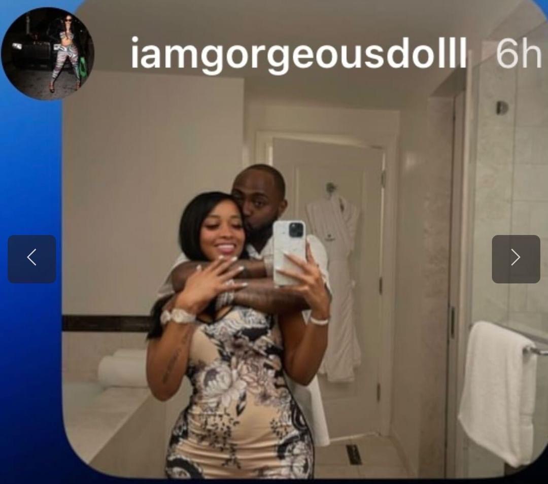 Davido’s American “Friend” Gorgeous Doll contacts Chioma