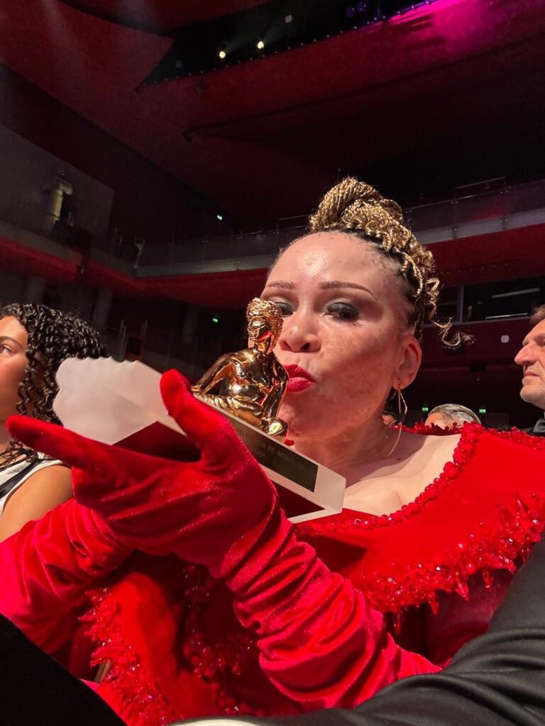 Leleti Khumalo, Anant Singh, and Darrell Roodt Celebrate Golden Nymph Win, EntertainmentSA News South Africa
